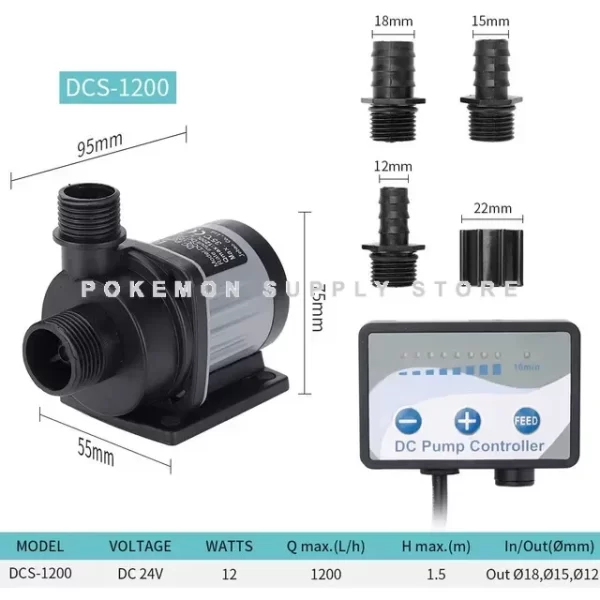 Jebao Jecod Pump DCS 1200-12000 L/H Aquarium Fish Tank Adjustable Submersible Controllable Water Pump Flow Fountain DC 24V - Image 10