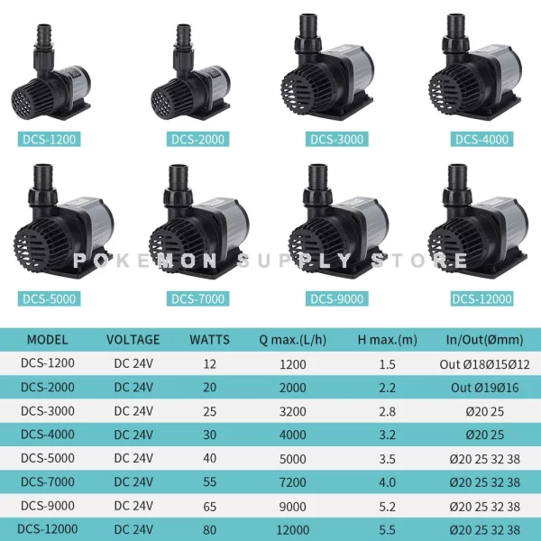 Jebao Jecod Pump DCS 1200-12000 L/H Aquarium Fish Tank Adjustable Submersible Controllable Water Pump Flow Fountain DC 24V - Image 11