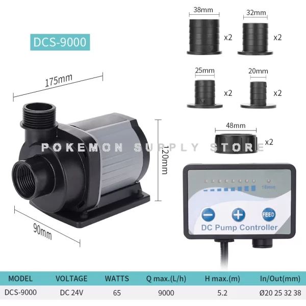Jebao Jecod Pump DCS 1200-12000 L/H Aquarium Fish Tank Adjustable Submersible Controllable Water Pump Flow Fountain DC 24V - Image 26