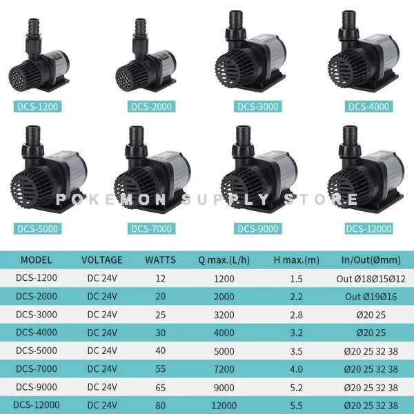 Jebao Jecod Pump DCS 1200-12000 L/H Aquarium Fish Tank Adjustable Submersible Controllable Water Pump Flow Fountain DC 24V - Image 4