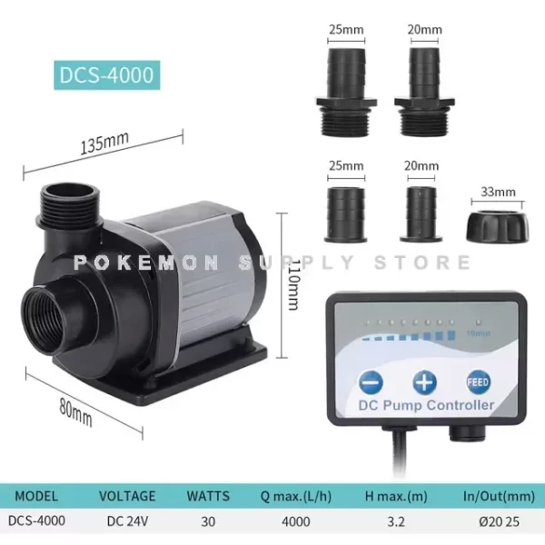 Jebao Jecod Pump DCS 1200-12000 L/H Aquarium Fish Tank Adjustable Submersible Controllable Water Pump Flow Fountain DC 24V - Image 9