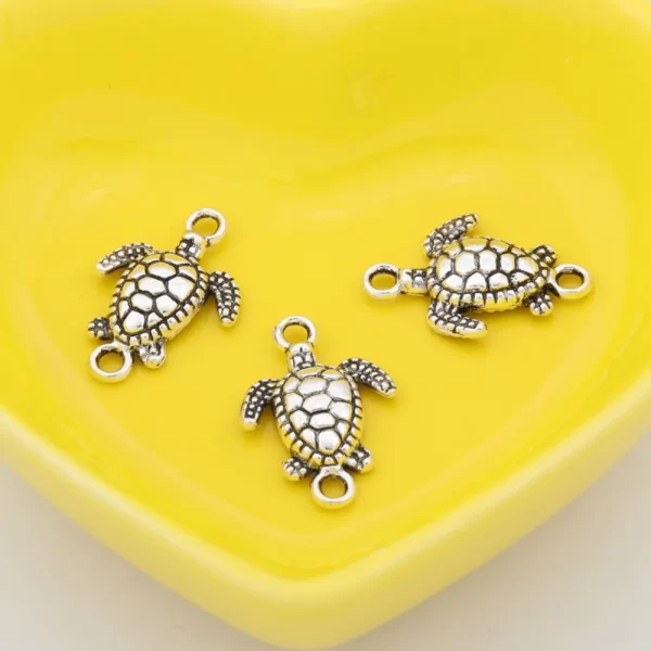 30pcs Silver Color Tortoise Turtle  Charms Animal Connector Pendant Jewelry Making DIY Handmade Accessories Supplies A3399 - Image 5