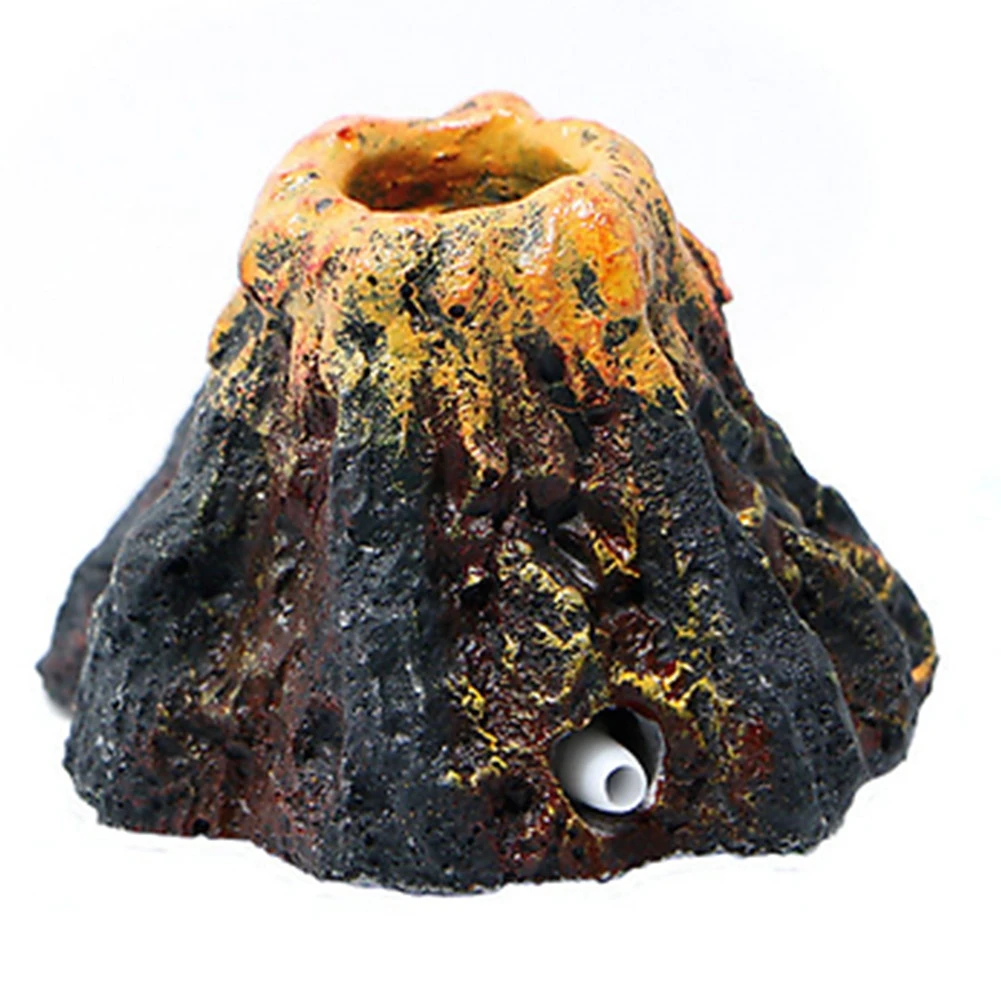 Fish Tank Landscaping Simulation Volcano Aquarium Accessories Rockery Aerator For Aquarium Pump Bubble Stone Oxygen For Aquarium - Image 2