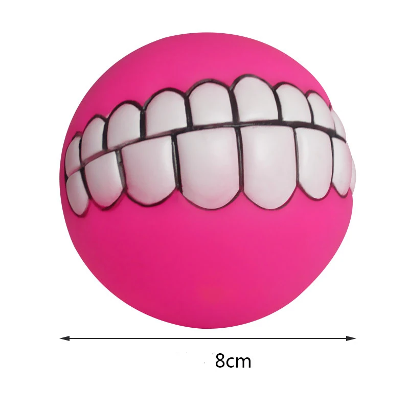 Pet Dog Ball Teeth Funny Trick Toy Silicone Toy for dogs Chew Squeaker Squeaky Dog Sound toys Pet puppy Toys interactive cat toy - Image 3