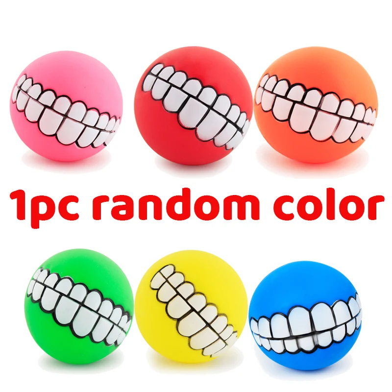 Pet Dog Ball Teeth Funny Trick Toy Silicone Toy for dogs Chew Squeaker Squeaky Dog Sound toys Pet puppy Toys interactive cat toy - Image 13