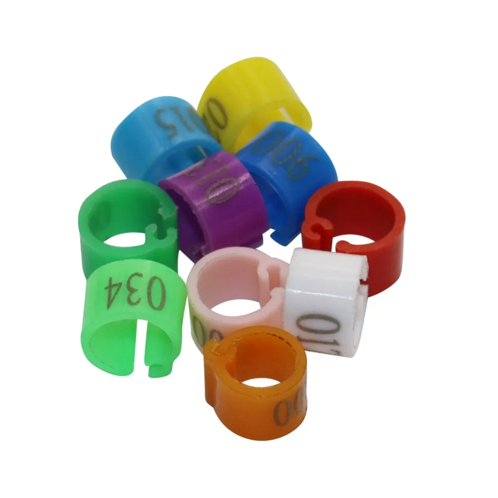 100 Pcs/bag Inner Diameter 6mm Pigeon Leg Poultry Dove Bird Parrot Clip Rings Band Foot Ring Pigeon Supplies NO.001~100 - Image 6