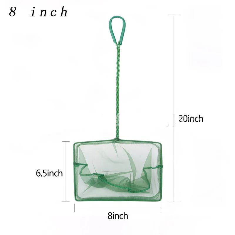 Portable Fish Net Long Handle Square Aquarium Accessories Fish Tank Landing Net Fishing Net Fish Floating Objects Cleaning Tool - Image 17