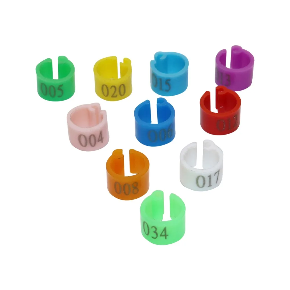 100 Pcs/bag Inner Diameter 6mm Pigeon Leg Poultry Dove Bird Parrot Clip Rings Band Foot Ring Pigeon Supplies NO.001~100 - Image 20
