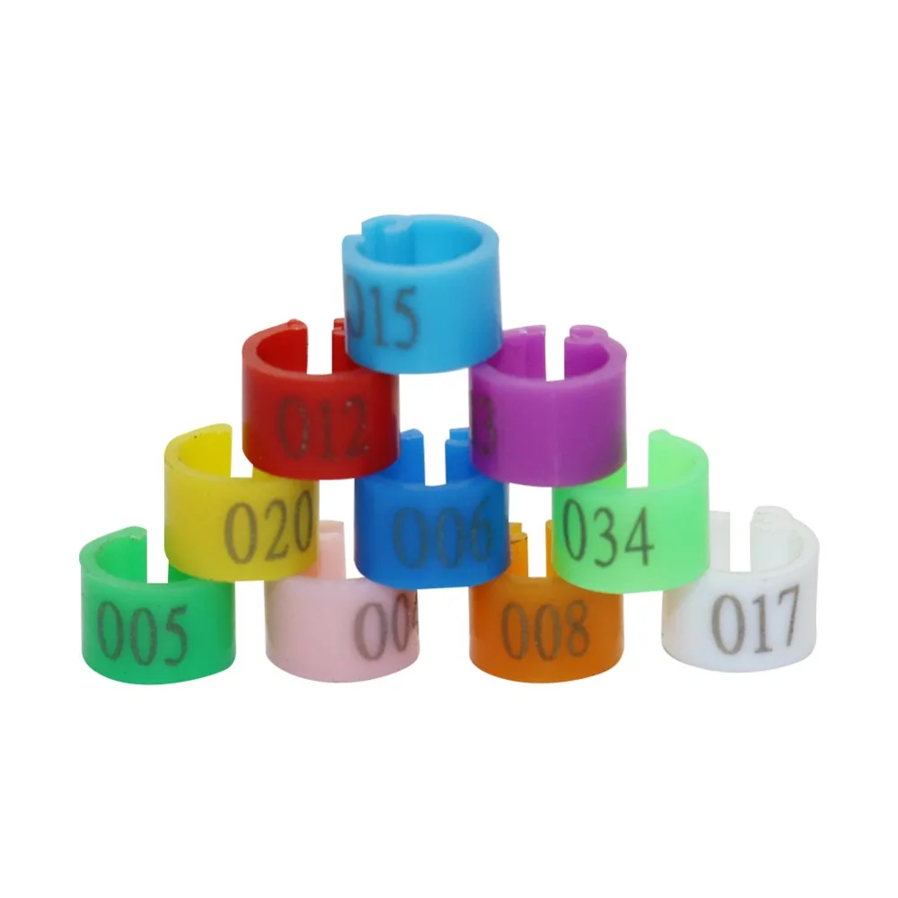 100 Pcs/bag Inner Diameter 6mm Pigeon Leg Poultry Dove Bird Parrot Clip Rings Band Foot Ring Pigeon Supplies NO.001~100 - Image 21