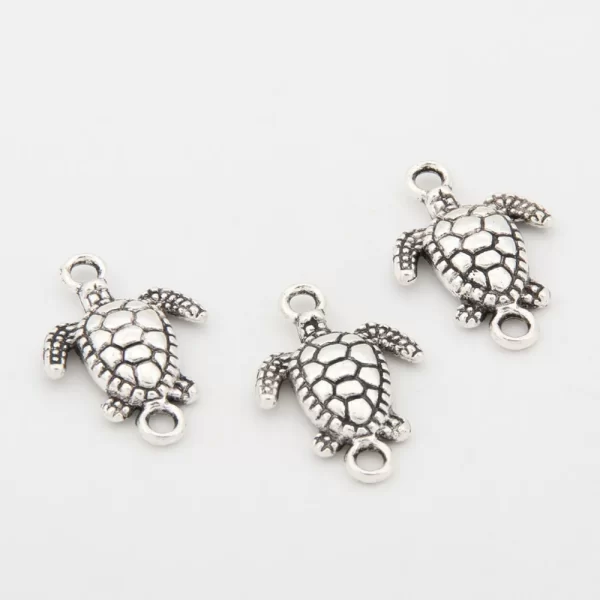 30pcs Silver Color Tortoise Turtle  Charms Animal Connector Pendant Jewelry Making DIY Handmade Accessories Supplies A3399 - Image 2