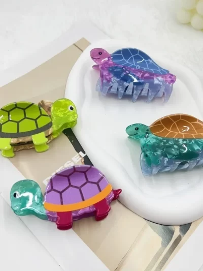 New Acrylic Turtle Tortoise Large Size Hair Clip Claw For Women Girls Trend Marine Animal Ponytail Hairpin Hair Accessories