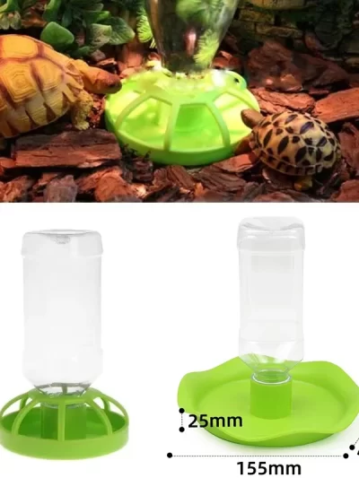 New Reptile Automatic Water Drinker Dispenser Food Bowl Lizard Round Dish Feeder Lizard Lotus Flower Feeders Pet Products