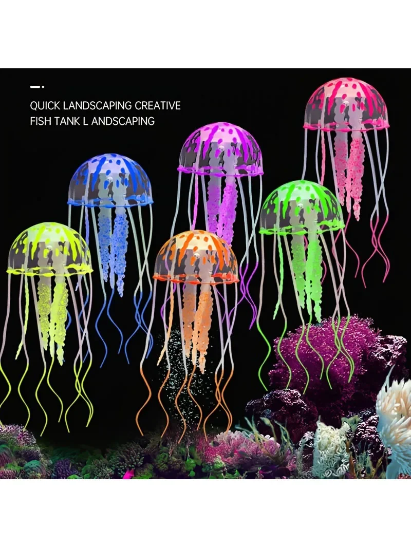 Artificial Swim Glow Jellyfish for Fish Tank - Luminous Aquarium Underwater Decoration - Image 14