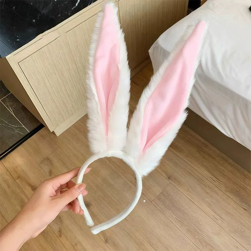 1PC Cosplay rabbit police officer rabbit ear headband cute headband accessories dress up plush headband hair clip - Image 6