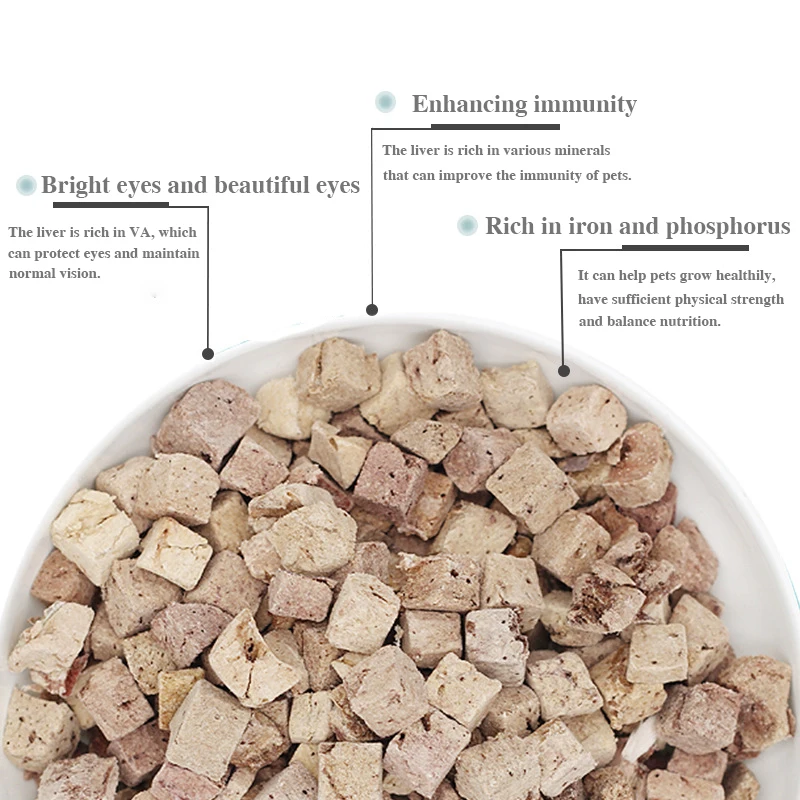 Pet Freeze-dried Beef Liver Granules Dog and Cat Snacks Supplementary Food Beef Liver Freeze-dried Block - Image 3