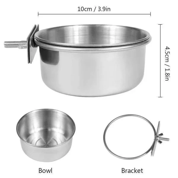 Birds Food Water Cup Parrot Food Bowl With Clamp Holder Feeding Cage Dish Parrot Feeders - Image 10