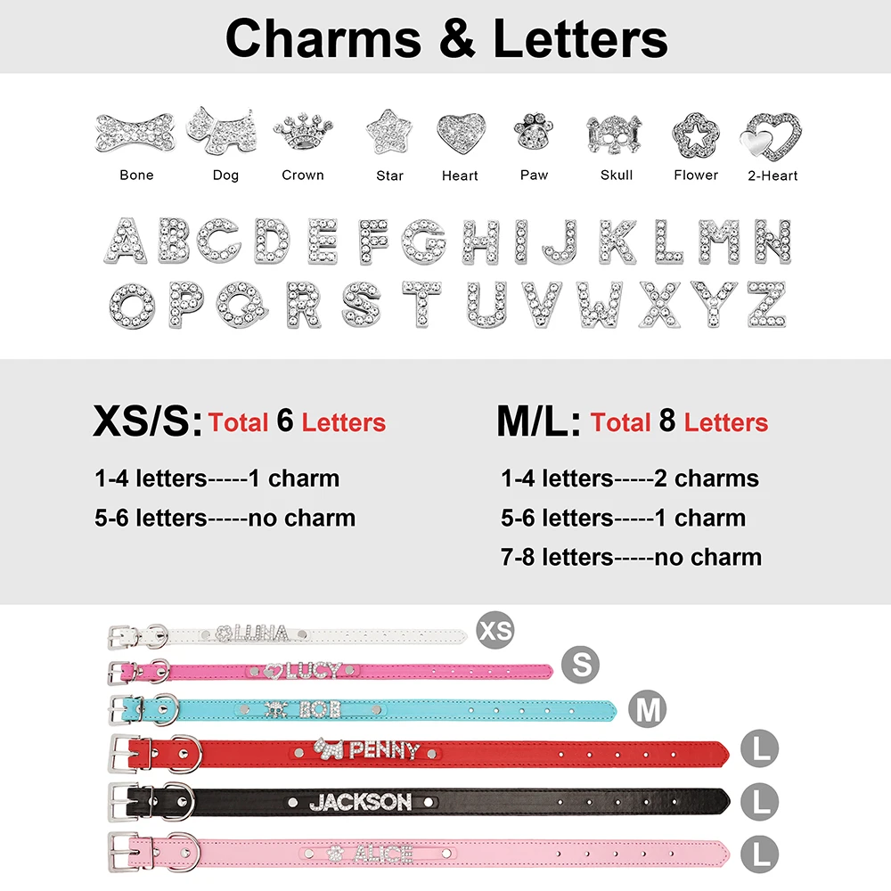 Bling Rhinestone Puppy Dog Collars Personalized Small Dogs Chihuahua Collar Custom Necklace Free Name Charms Pet Accessories - Image 14