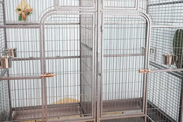 Cage with Center Divider for Bird Parrot Aviary W64xD32xH73 New - Image 2