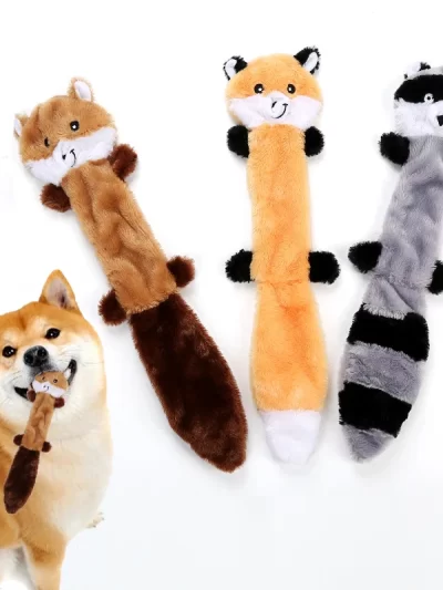 Pet Puppy Supplies Squirrel Dog Plush Chew Toy Bite Resistant Sound Interactive Squeaky Indestructible dogs Toys Soft Rattles