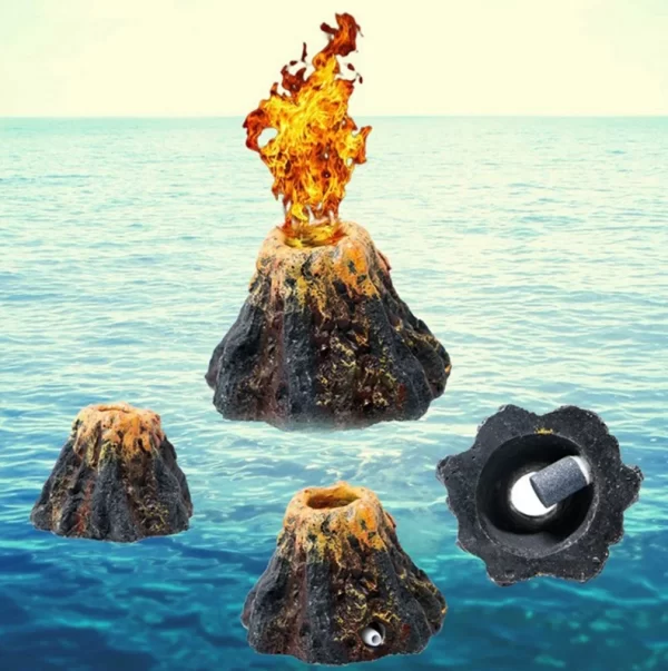 Fish Tanks Landscaping Simulation Volcano Aquarium Accessories Rockery Ornaments Aeration Pump Bubble Stone Oxygenation Tube - Image 16