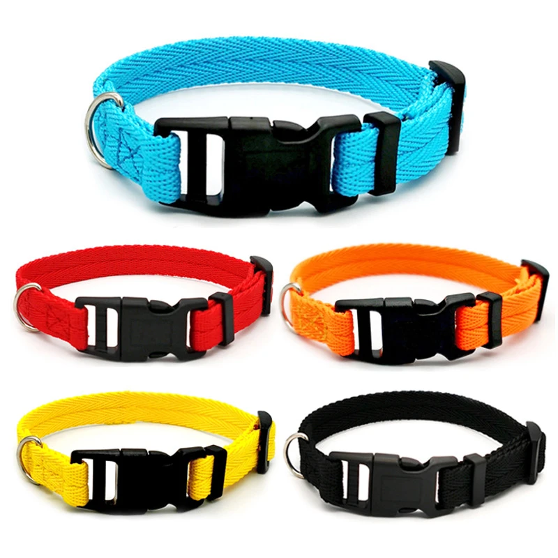 Pet Dog Collar Solid Color Puppy Collars Medium Dogs Quickly Disengaged Pet Dog Training Collar Teddy Bichon Small Dog Collar - Image 2