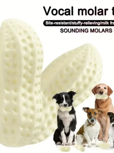 Funny Rubber Peanut Butter Pet Dog Squeaky Toys For Small Middle Dogs Bite Resistant Puppy Dogs Toys Pets Clean Tooth Chew Toy