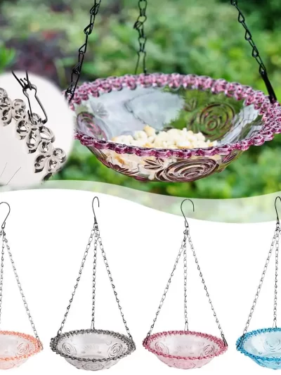 1 PCS Brand New High-end up Bird Feeder Outdoor Hanging Bird Feeder Hanging Bird Bath Garden Patio Decoration Accessories
