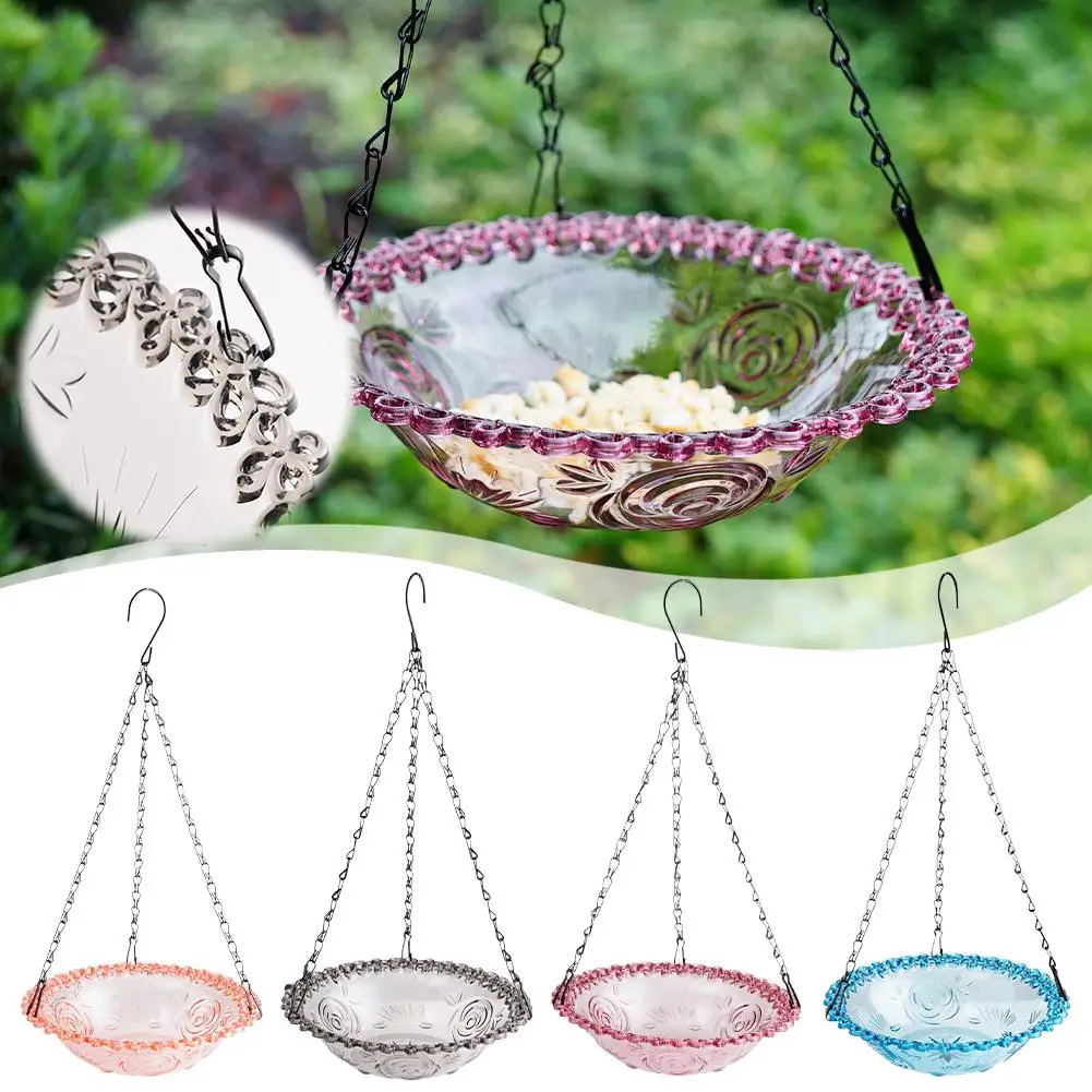 1 PCS Brand New High-end up Bird Feeder Outdoor Hanging Bird Feeder Hanging Bird Bath Garden Patio Decoration Accessories