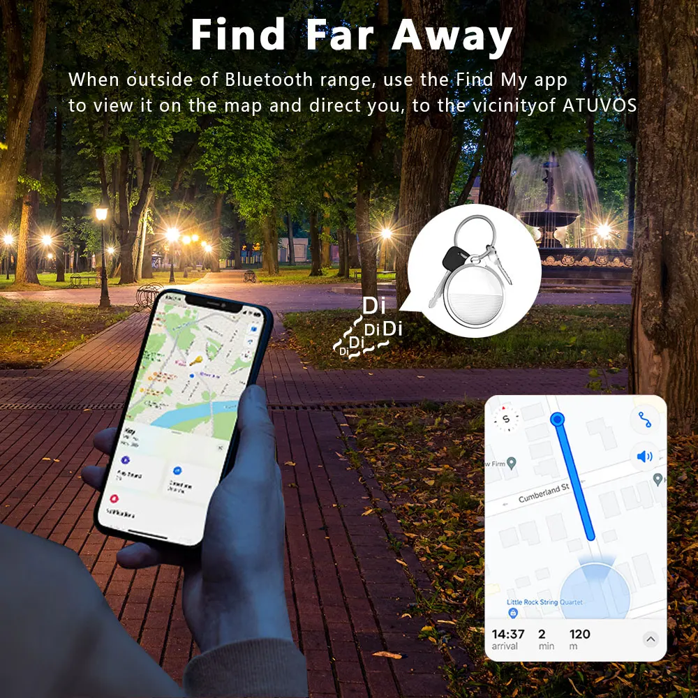 Long Distance Smart Tag GPS Tracker for Air Tag Key Finder Pet Wallet Bike Anti-lost Alarm Mini Locator Works with iOS Find My - Image 2