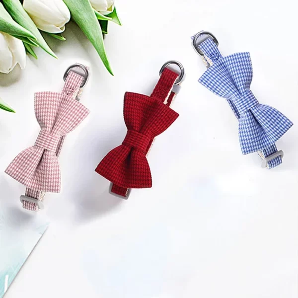 Cute Cat Collar with Bow Tie Adjustable Design Pet Dogs Cats Puppy Necklace Pet Collars  collar para gato - Image 4