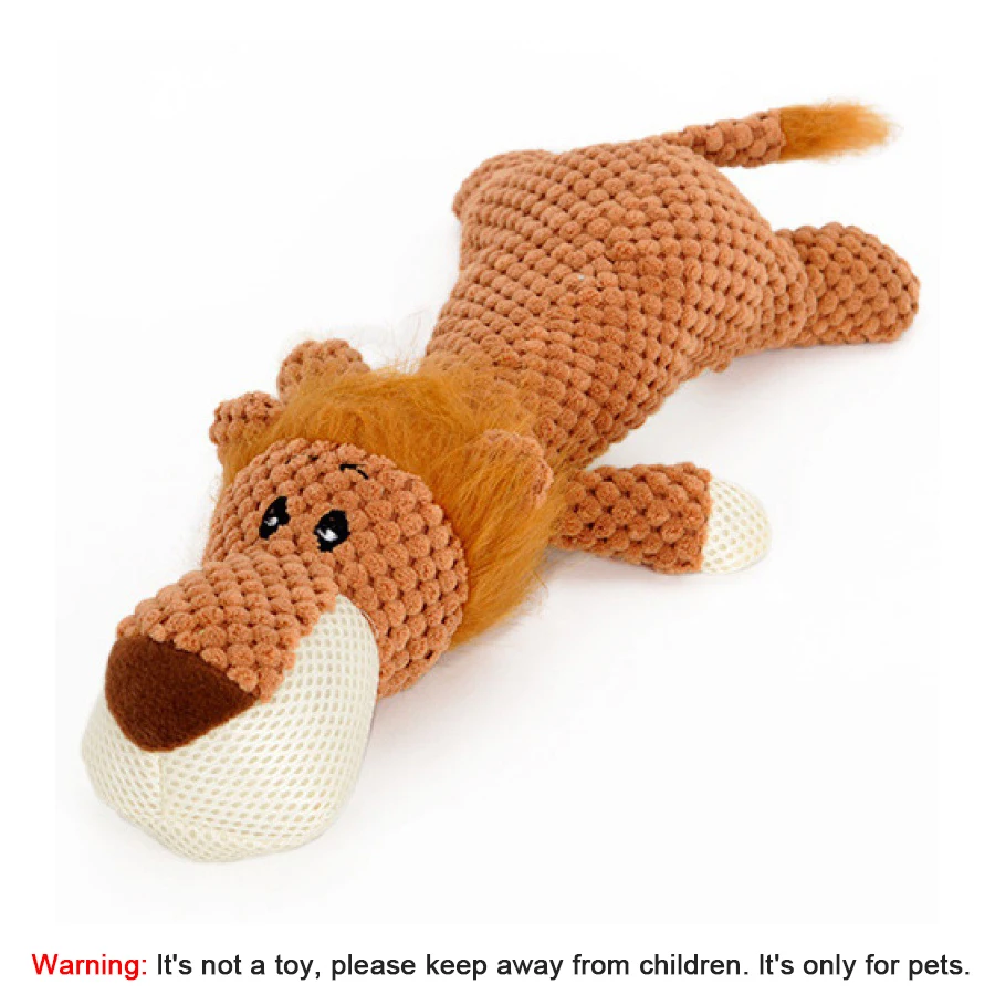 Large Dog Toy Bite-Resistant Sound Plush Toy Lion Wolf Elephant Cartoon Pet Toy Squeaky Dog Toy For Small & Medium Dogs - Image 9