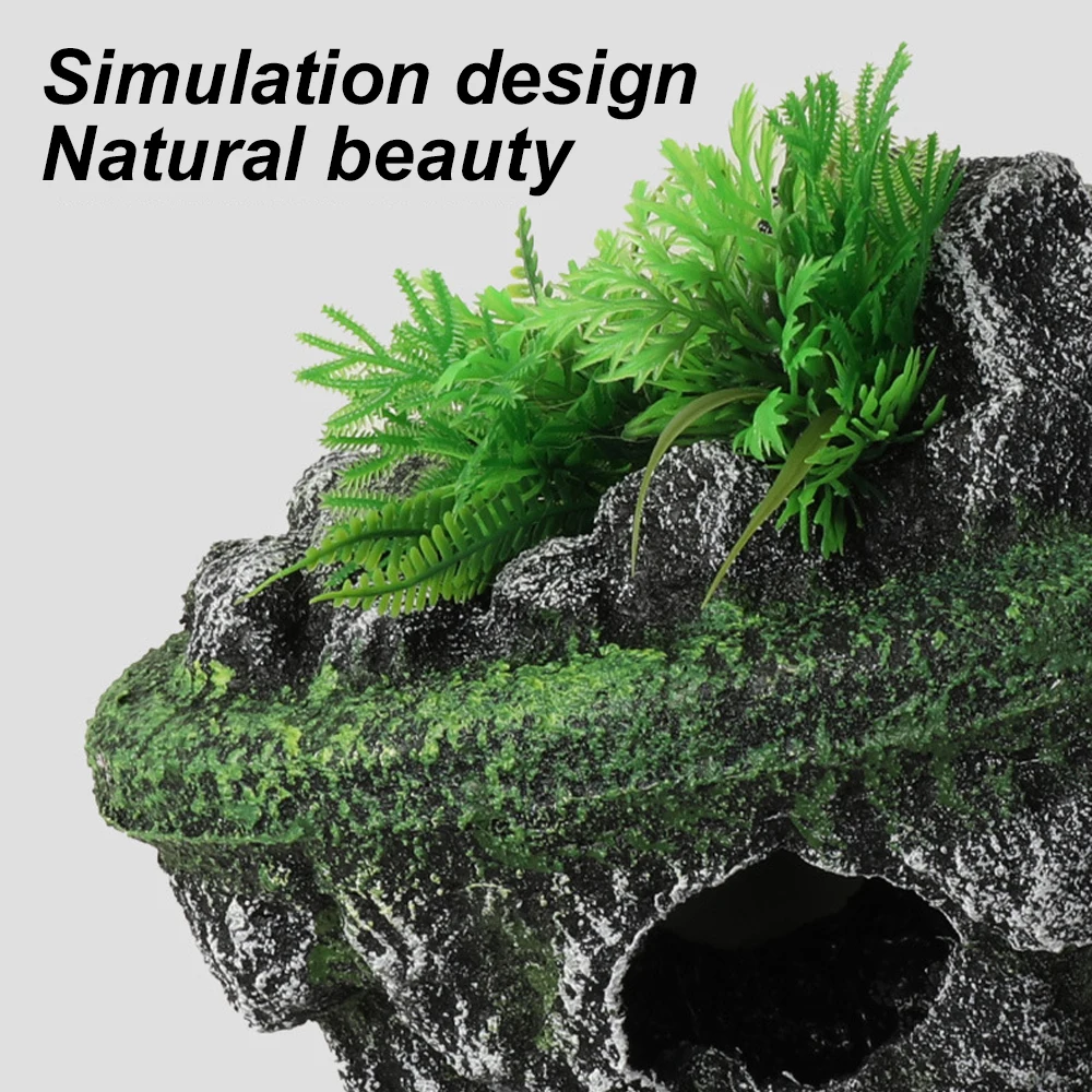 Suspended Island Fish Tank Decorative Creative Floating Stone Simulation Plants Caverns Crafts Ornaments Aquarium Accessories - Image 12