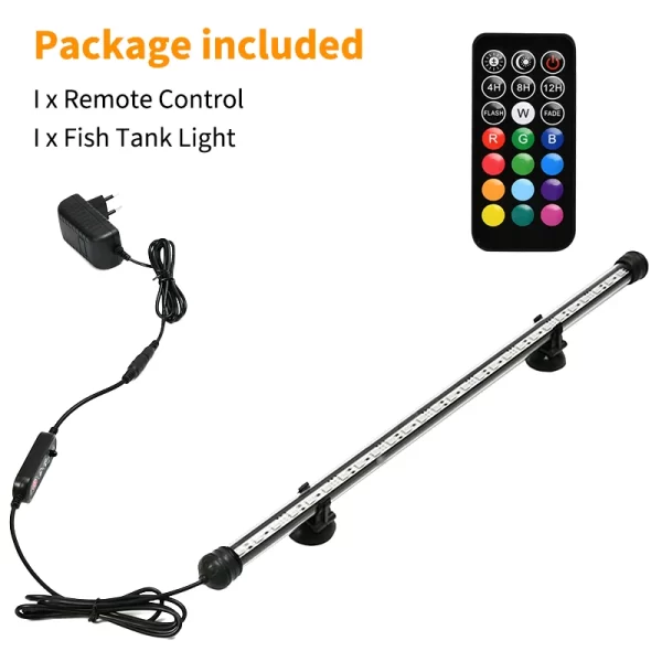 Aquarium 21 LED Light Remote Control Diving Lamp Plant Grow Lighting Underwater Fish Tank Light RGB Led Aquarium Accessories EU - Image 18