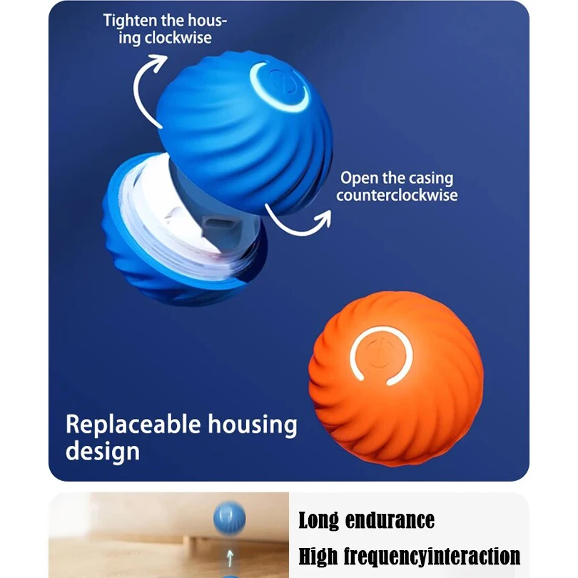 Pet Gravity Smart Dog Toy Ball Automatic Electronic Interactive Training Pet Toy Moving Ball Rechargeable Active Rolling Ball - Image 6