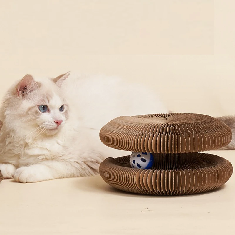 Magic Organ Cat Toy Interactive Cats Scratcher Board Round Corrugated Paper Multiple Shapes Kitten Grinding Claw Cat Accessories - Image 4