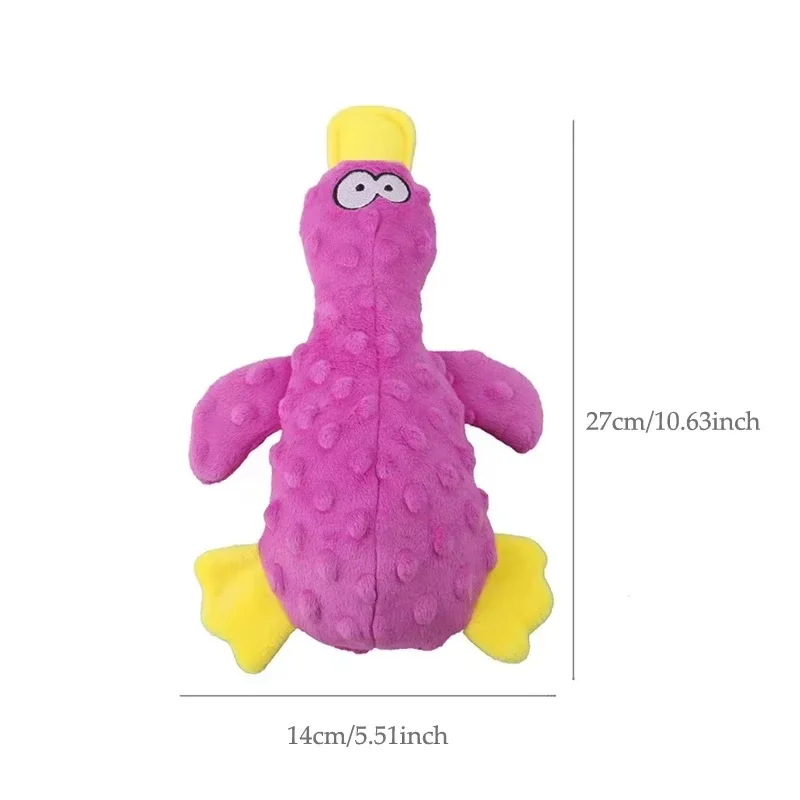 Duck Soft Plush Stuffed Raw Dog Toys for small Puppy dogs Interactive Squeaky Dog Bite Toy Sound Paper Chew Tooth Pet Supplier - Image 5
