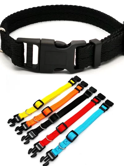 Pet Dog Collar Solid Color Puppy Collars Medium Dogs Quickly Disengaged Pet Dog Training Collar Teddy Bichon Small Dog Collar