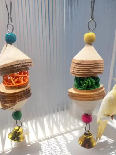 Bird Chewing Toy Parrot Beak  Bite Supplies with Bells Bird Cage Accessories Cage Toys for Cockatiels Conures Love Finches