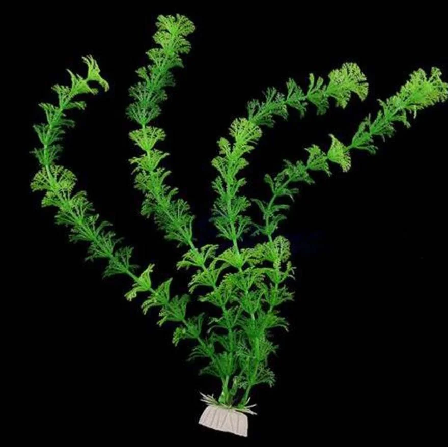 Plastic Aquarium Fish Tank Decor Water Weeds Plant Artificial Green Grass - Image 16
