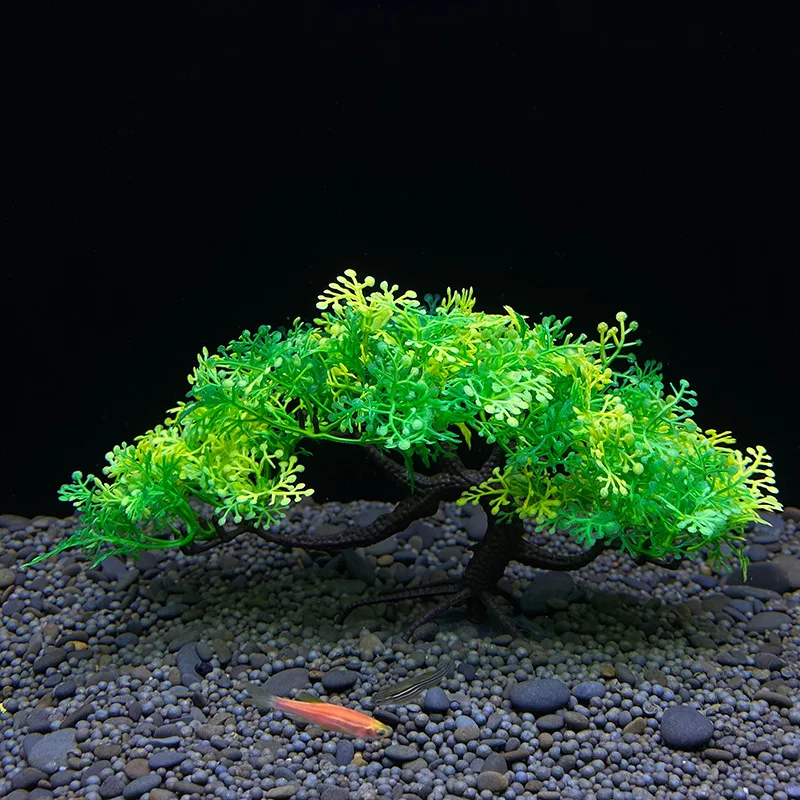 Aquarium bonsai tree, plant, fish tank decoration, artificial plant, flower decoration, beta goldfish decoration, freshwater - Image 3