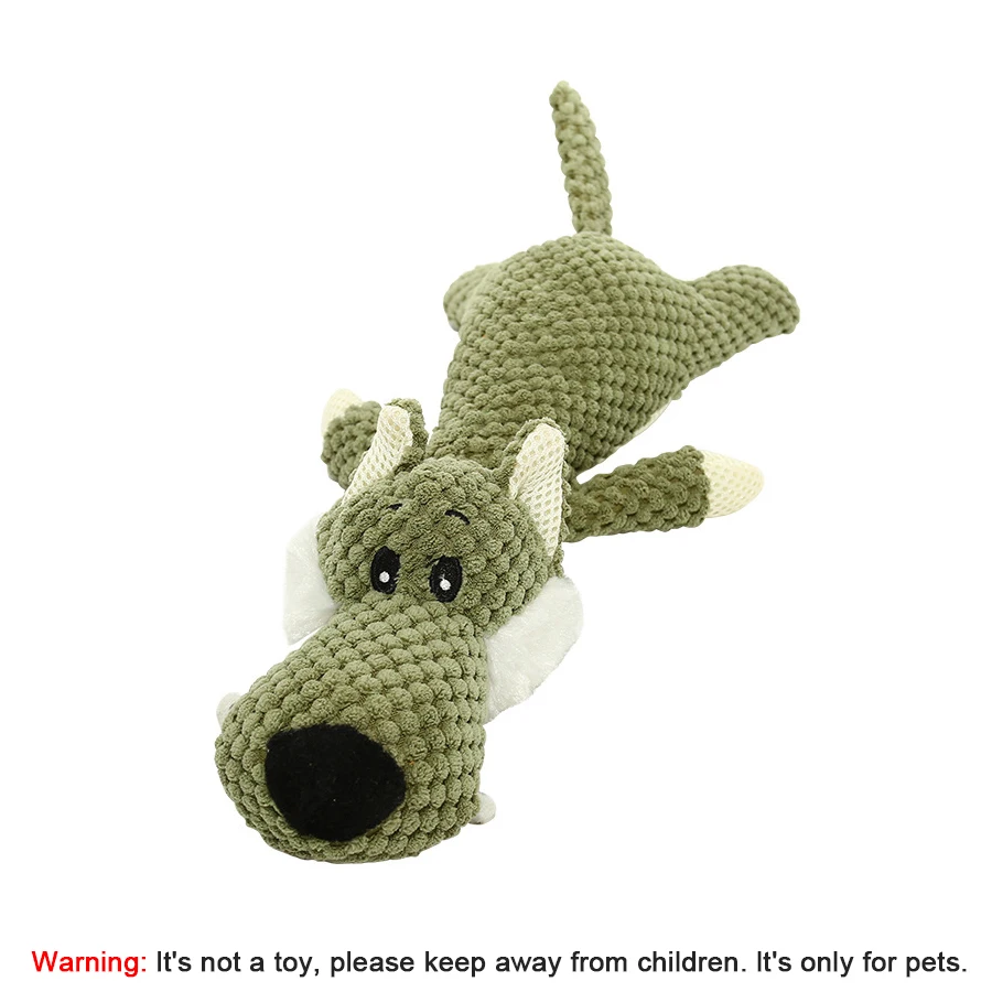 Large Dog Toy Bite-Resistant Sound Plush Toy Lion Wolf Elephant Cartoon Pet Toy Squeaky Dog Toy For Small & Medium Dogs - Image 7