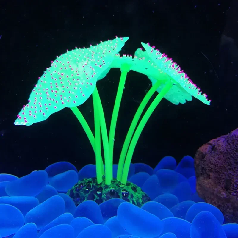 Aquarium Accessories Anemone Weed Fish Accessories Plastic Decorate Decoration Simulate Artificial Glowing Plants Aquatic - Image 8