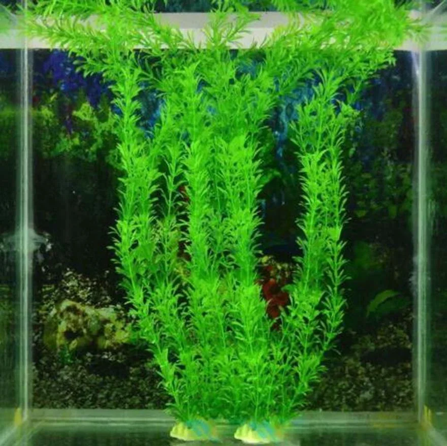 Plastic Aquarium Fish Tank Decor Water Weeds Plant Artificial Green Grass - Image 5