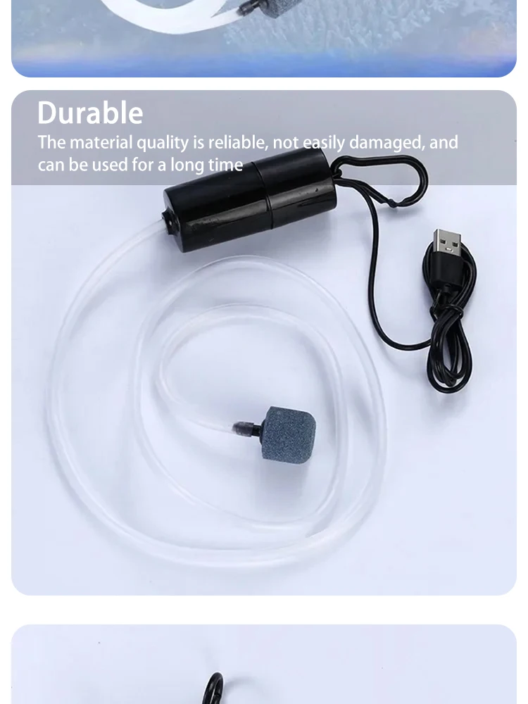 Portable USB Aquarium Air Pump:Mini Oxygenator for Fish Tanks and Aquatic Accessories - Image 17