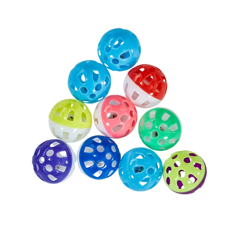 10pcs Parrot Toy Balls Fun Colored Hollow Bell Ball Sound Bird Toy Parakeet Training Interactive Chew Toys Pet Bird Supplies - Image 6