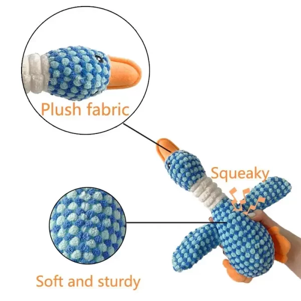 Cute Plush Dog Toys Pet Duck Squeak Toy for Puppy Sound Wild Goose Chew Toy for Small Middle Large Dogs Teeth Cleaning - Image 3