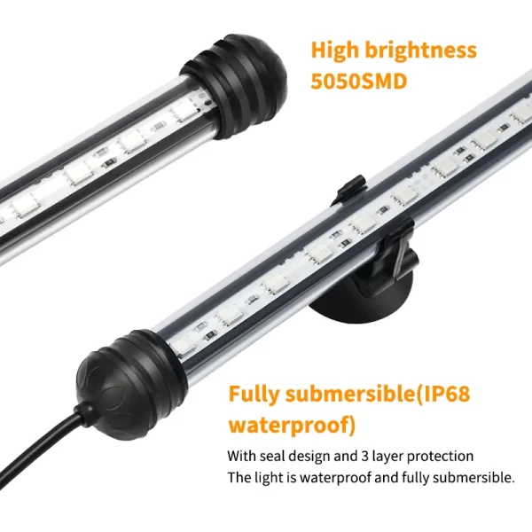 Aquarium 21 LED Light Remote Control Diving Lamp Plant Grow Lighting Underwater Fish Tank Light RGB Led Aquarium Accessories EU - Image 15