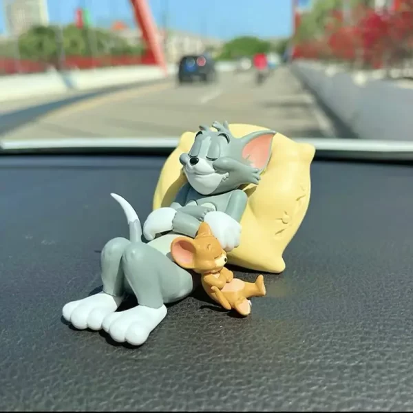 Cat And Mouse Car Accessories Cute Car Window Decoration Tom Cat Jerry Car Accessorie Doll Desktop Ornament Friend Birthday Gift - Image 7
