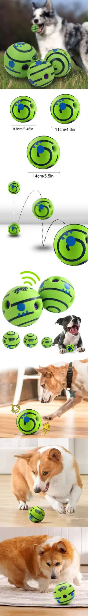 Dog Toy Wobble Wag Giggle Glow Ball Interactive Dog Attention Toy Fun Giggle Sounds Ball When Rolled or Shaken For Pet Dog Fun - Image 12