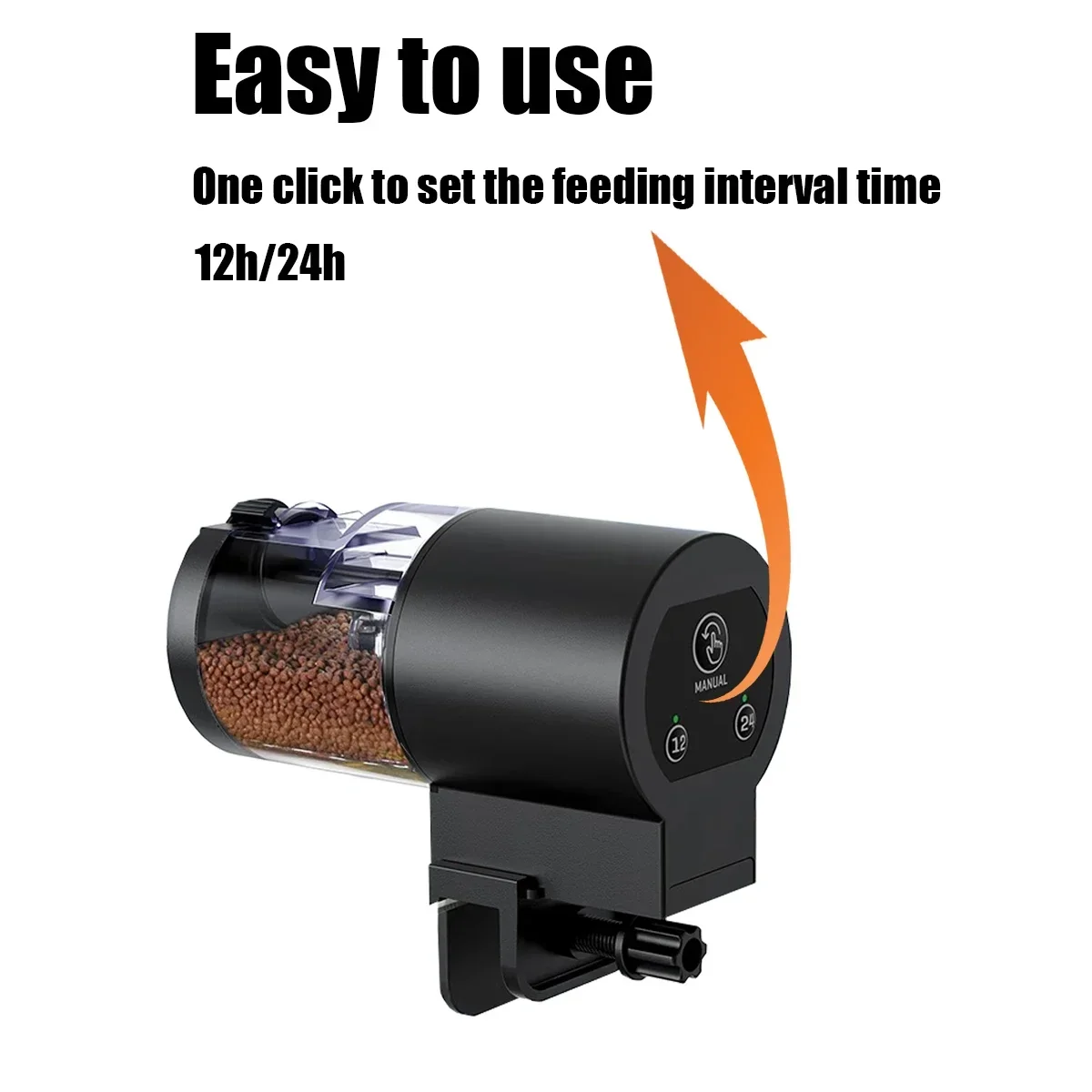 Automatic Fish Feeder for Aquarium,100ml Capacity Auto Fish Feeders Easy to Set Up with Battery - Image 2